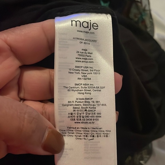 Maje Rosia Long dress with all-over embroidery size 3 like new - Picture 11 of 16